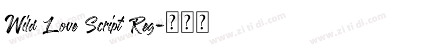 Wild Love Script Reg字体转换